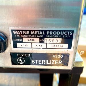 Wayne Dry Heat Electric Sterilizer S500